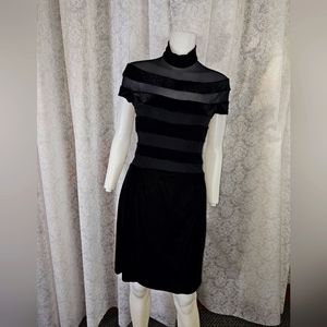 90's vintage Tadashi Shoji Velvet and mesh dress*as seen in Wolf of Wall Street